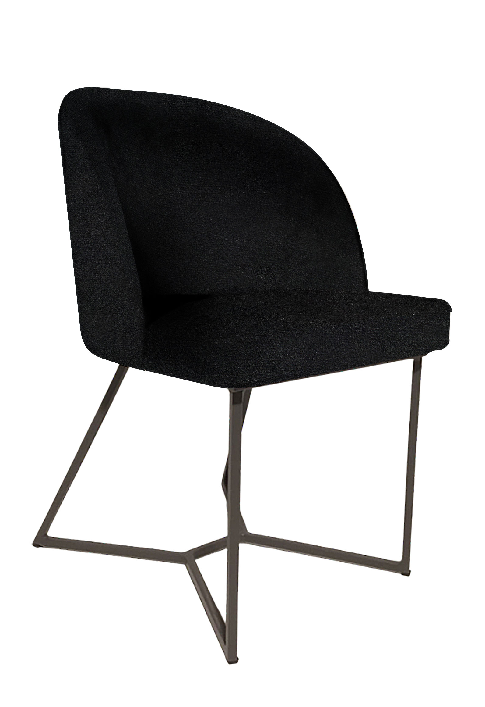 MARS-C-BRISTOL-2550-17 ΚΑΡΕΚΛΑ MARS ΜΕ ΜΕΤΑΛΛΙΚΑ ΠΟΔΙΑ & ΥΦΑΣΜΑ ΣΕ ΜΑΥΡΟ ΧΡΩΜΑ - Image 1