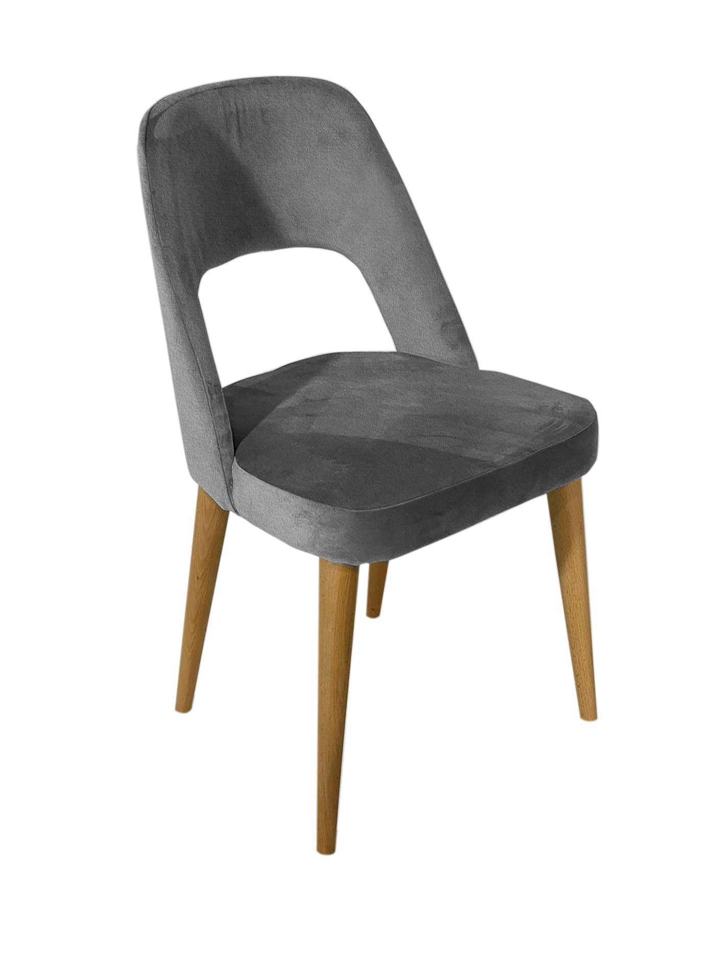 UMA-GRAY.jpg ΚΑΡΕΚΛΑ UMA ΜΕ ΞΥΛΙΝΑ ΠΟΔΙΑ & ΓΚΡΙ ΥΦΑΣΜΑ - Image 1