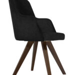 ΚΑΡΕΚΛΑ VERENA ΜΕ ΞΥΛΙΝΗ ΒΑΣΗ & ΥΦΑΣΜΑ ΣΕ ΜΑΥΡΟ ΧΡΩΜΑ