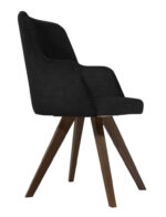 ΚΑΡΕΚΛΑ VERENA ΜΕ ΞΥΛΙΝΗ ΒΑΣΗ & ΥΦΑΣΜΑ ΣΕ ΜΑΥΡΟ ΧΡΩΜΑ