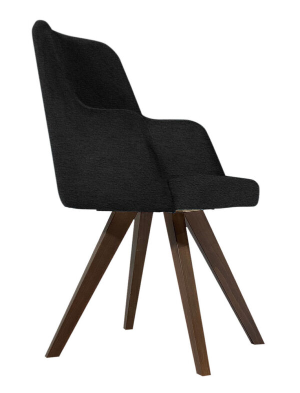 ΚΑΡΕΚΛΑ VERENA ΜΕ ΞΥΛΙΝΗ ΒΑΣΗ & ΥΦΑΣΜΑ ΣΕ ΜΑΥΡΟ ΧΡΩΜΑ