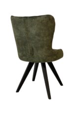 ΚΑΡΕΚΛΑ ROSS ΜΕ ΠΡΑΣΙΝΟ ΥΦΑΣΜΑ & ΞΥΛΙΝΑ ΠΟΔΙΑ ΣΕ ΜΑΥΡΗ ΑΠΟΧΡΩΣΗ - Image 3