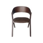 Ξύλινη Καρέκλα Riviera με Κυκλική Πλάτη & Επενδυμένο Κάθισμα