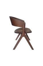 Ξύλινη Καρέκλα Riviera με Κυκλική Πλάτη & Επενδυμένο Κάθισμα - Image 3