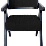 ΚΑΡΕΚΛΑ SORRENTO ΑΠΟ ΞΥΛΟ ΣΕ ΜΑΤ ΜΑΥΡΗ ΑΠΟΧΡΩΣΗ & ΜΑΥΡΟ ΥΦΑΣΜΑ