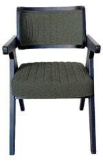 ΚΑΡΕΚΛΑ SORRENTO ΑΠΟ ΞΥΛΟ ΣΕ ΜΑΤ ΜΑΥΡΗ ΑΠΟΧΡΩΣΗ & ΠΡΑΣΙΝΟ ΥΦΑΣΜΑ