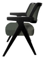 ΚΑΡΕΚΛΑ SORRENTO ΑΠΟ ΞΥΛΟ ΣΕ ΜΑΤ ΜΑΥΡΗ ΑΠΟΧΡΩΣΗ & ΠΡΑΣΙΝΟ ΥΦΑΣΜΑ - Image 4