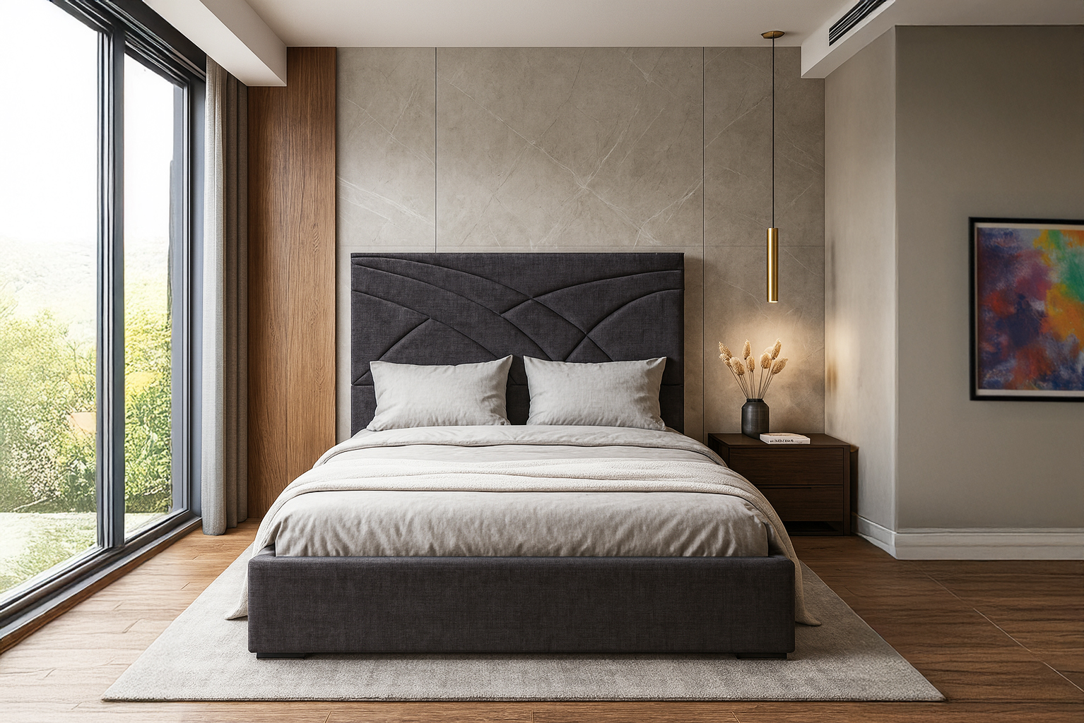 BIRD Mple gkri ΚΡΕΒΑΤΙ ΔΙΠΛΟ BIRD Spitimade® - Image 1