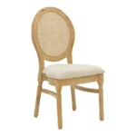 Καρέκλα Canco φυσικό rubberwood-φυσικό rattan 50x53x98εκ - Image 7