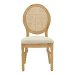 Καρέκλα Canco φυσικό rubberwood-φυσικό rattan 50x53x98εκ