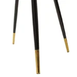 ΚΑΡΕΚΛΑ GISELLE ΜΕ ΜΕΤΑΛΛΙΚΑ ΠΟΔΙΑ ΣΕ ΜΑΥΡΟ-ΧΡΥΣΟ - Image 3