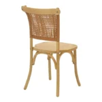Καρέκλα Karley  φυσικό ξύλο οξιάς-έδρα φυσικό rattan 48x52x89εκ - Image 9