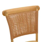Καρέκλα Karley  φυσικό ξύλο οξιάς-έδρα φυσικό rattan 48x52x89εκ - Image 5