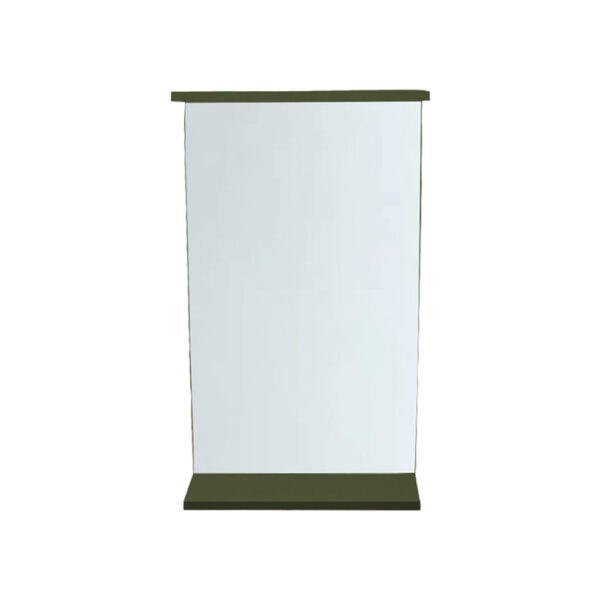 Ορθογώνιος Καθρέφτης Μπάνιου Με Ξύλινη Κορνίζα Σε Λαδί Απόχρωση