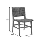 Καρέκλα Refane σκελετός teak ξύλο με ψάθα σε καρυδί απόχρωση 50x58x85εκ - Image 2