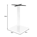 ΒΑΣΗ ΤΡΑΠΕΖΙΟΥ STOFAN ΜΕΤΑΛΛΙΚΗ ΣΕ ΛΕΥΚΗ-ΜΑΥΡΗ ΑΠΟΧΡΩΣΗ - Image 2