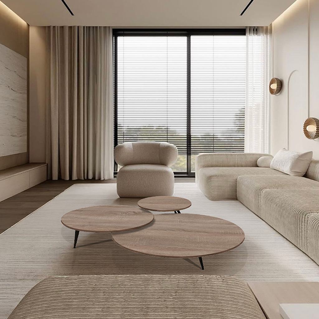 TRIOWOOD 5194 ΤΡΑΠΕΖΙ ΣΑΛΟΝΙΟΥ TRIOWOOD Spitimade® ΜΕΛΑΜΙΝΗ ΣΕ ΑΝΟΙΧΤΗ ΑΠΟΧΡΩΣΗ ΞΥΛΟΥ - Image 1