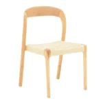 Καρέκλα Tavrine σχοινί-rubberwood σε φυσική απόχρωση 47x59x78εκ - Image 7