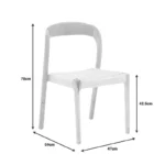 Καρέκλα Tavrine σχοινί-rubberwood σε φυσική απόχρωση 47x59x78εκ - Image 2