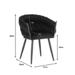 ΠΟΛΥΘΡΟΝΑ VIVIAN ΣΕ ΣΙΕΛ ΒΕΛΟΥΔΟ ΥΦΑΣΜΑ & ΜΕΤΑΛΛΙΚΟ ΣΚΕΛΕΤΟ - Image 2