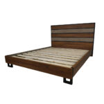 ΚΡΕΒΑΤΙ ΔΙΠΛΟ WOODY Spitimade® ΞΥΛΙΝΟ ΜΕ ΥΦΑΣΜΑ ΣΕ ΜΠΕΖ ΑΠΟΧΡΩΣΗ - Image 4