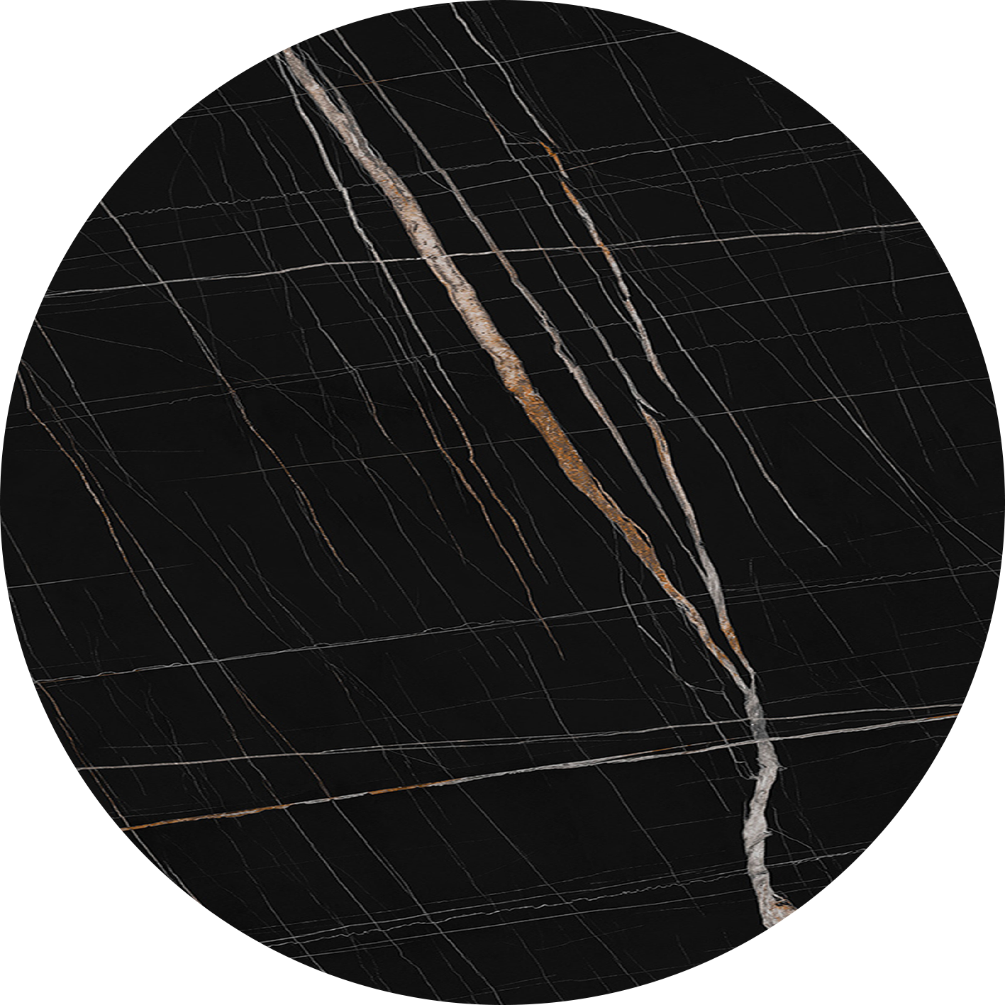 _0004_5175-TOUR-NOIR-MARBLE Επιφάνεια τραπεζιού Tour-Noir-Marble HPL Φ50 - Image 1