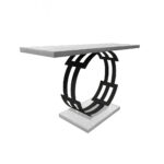 ΕΠΙΠΛΟ ΕΙΣΟΔΟΥ AMALFI ΜΕ ΜΕΤΑΛΛΙΚΗ ΒΑΣΗ & ΞΥΛΙΝΗ ΕΠΙΦΑΝΕΙΑ ΣΕ ΟΨΗ ΜΑΡΜΑΡΟΥ - Image 2