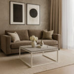 ΤΡΑΠΕΖΙ ΣΑΛΟΝΙΟΥ SIMPLY ΜΕ ΜΕΤΑΛΛΙΚΟ ΣΚΕΛΕΤΟ & ΕΠΙΦΑΝΕΙΑ ΑΠΟ ΜΕΛΑΜΙΝΗ ΤΥΠΟΥ ΤΣΙΜΕΝΤΟ ΑΝΟΙΧΤΟ