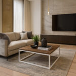 ΤΡΑΠΕΖΙ ΣΑΛΟΝΙΟΥ SIMPLY ΜΕ ΜΕΤΑΛΛΙΚΟ ΣΚΕΛΕΤΟ & ΕΠΙΦΑΝΕΙΑ ΑΠΟ ΜΕΛΑΜΙΝΗ ΣΕ ΚΑΡΥΔΙ ΑΠΟΧΡΩΣΗ