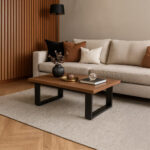 ΤΡΑΠΕΖΙ ΣΑΛΟΝΙΟΥ VERTO ΜΕ ΜΕΤΑΛΛΙΚΟ ΣΚΕΛΕΤΟ & ΕΠΙΦΑΝΕΙΑ ΑΠΟ ΜΕΛΑΜΙΝΗ ΣΕ ΚΑΡΥΔΙ ΑΠΟΧΡΩΣΗ