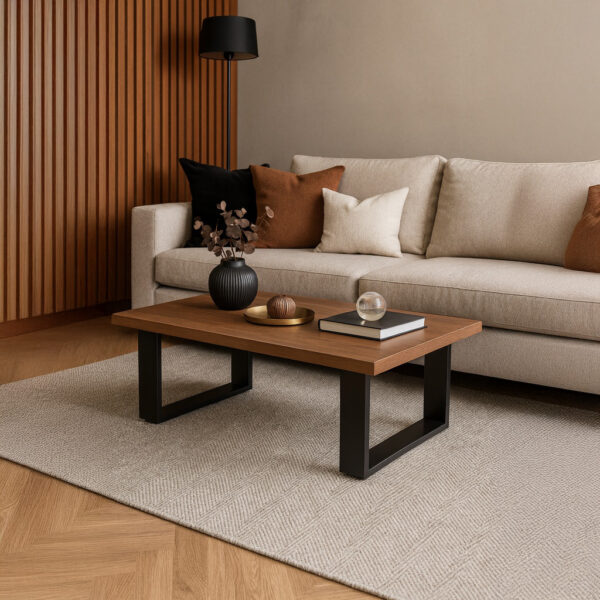 ΤΡΑΠΕΖΙ ΣΑΛΟΝΙΟΥ VERTO ΜΕ ΜΕΤΑΛΛΙΚΟ ΣΚΕΛΕΤΟ & ΕΠΙΦΑΝΕΙΑ ΑΠΟ ΜΕΛΑΜΙΝΗ ΣΕ ΚΑΡΥΔΙ ΑΠΟΧΡΩΣΗ