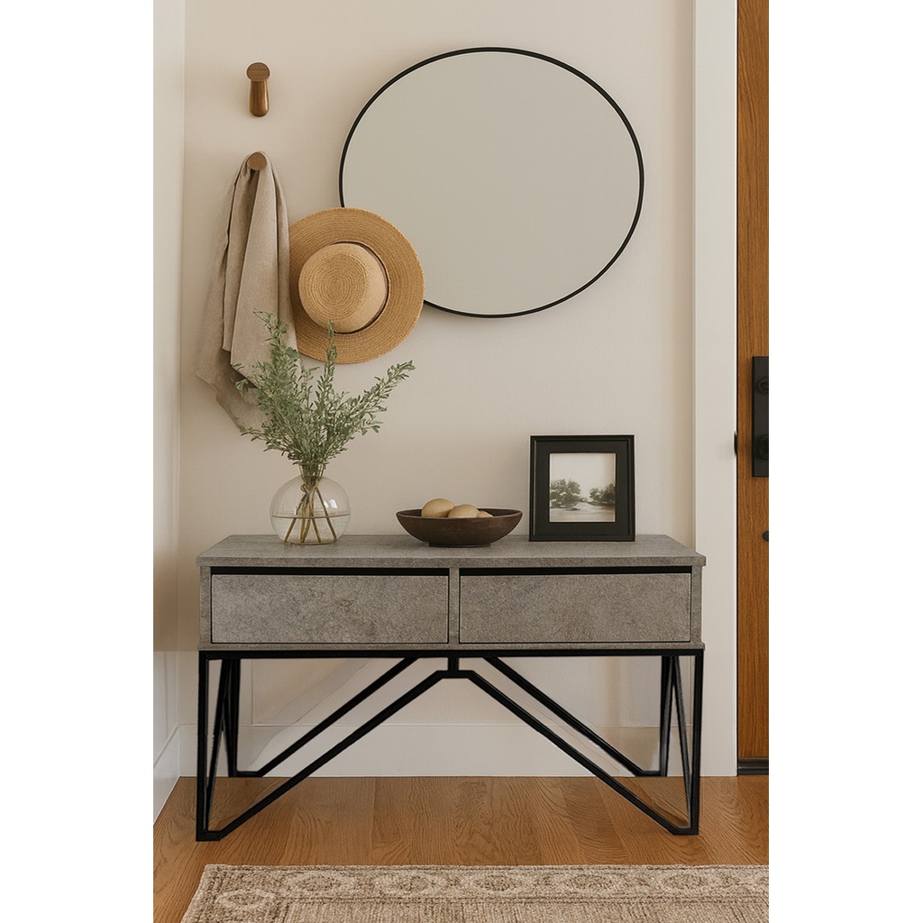 1024_Noela K540 ΕΠΙΠΛΟ ΕΙΣΟΔΟΥ NOELA ΜΕ ΜΕΤΑΛΛΙΚΗ ΒΑΣΗ & ΔΥΟ ΣΥΡΤΑΡΙΑ - Image 1