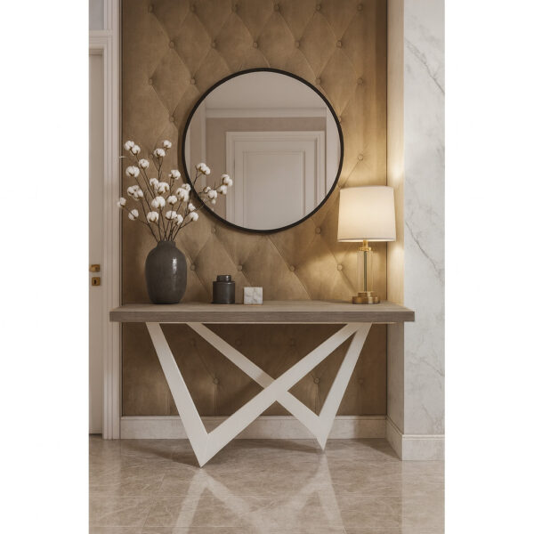 ΕΠΙΠΛΟ ΕΙΣΟΔΟΥ WALL ΜΕ ΞΥΛΙΝΗ ΕΠΙΦΑΝΕΙΑ ΚΑΙ ΜΕΤΑΛΛΙΚΗ ΒΑΣΗ