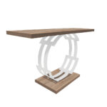 ΕΠΙΠΛΟ ΕΙΣΟΔΟΥ AMALFI ΜΕ ΜΕΤΑΛΛΙΚΗ ΒΑΣΗ & ΞΥΛΙΝΗ ΕΠΙΦΑΝΕΙΑ ΣΕ ΑΝΟΙΧΤΗ ΑΠΟΧΡΩΣΗ - Image 3