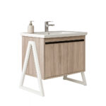 ΕΠΙΠΛΟ ΜΠΑΝΙΟΥ 5194-PRESTIGIA 80 cm ΜΕ ΒΑΣΕΙΣ ΣΤΑ ΠΛΑΓΙΑ ΣΕ ΑΝΟΙΧΤΗ ΑΠΟΧΡΩΣΗ ΞΥΛΟΥ - Image 2