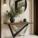 ΕΠΙΠΛΟ ΕΙΣΟΔΟΥ WALL ΜΕ ΞΥΛΙΝΗ ΕΠΙΦΑΝΕΙΑ ΚΑΙ ΜΕΤΑΛΛΙΚΗ ΒΑΣΗ