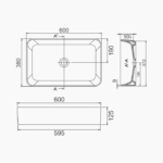 Νιπτήρας Πάγκου Πορσελάνης Cerastyle Hera 60x38cm Ματ Λευκό - Image 2