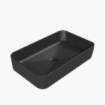 Νιπτήρας Πάγκου Πορσελάνης Cerastyle Hera 60x38cm Ματ Μαύρο