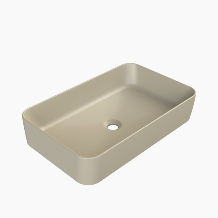 Cerastyle Hera 60x38cm 078408-97 Ματ Cappuccino-1 Νιπτήρας Πάγκου Πορσελάνης Cerastyle Hera 60x38cm Ματ Cappuccino - Image 1