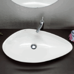 Νιπτήρας Πάγκου Πορσελάνης Cerastyle Olive 74x38cm Λευκό - Image 3