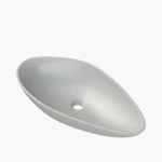 Νιπτήρας Πάγκου Πορσελάνης Cerastyle Olive 74x38cm Ματ Γκρί