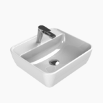 Νιπτήρας Πάγκου Πορσελάνης Cerastyle One 46x42cm Λευκό