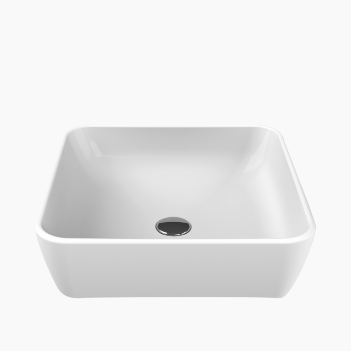 Cerastyle One 46x46cm 076000 Λευκό-1 Νιπτήρας Πάγκου Πορσελάνης Cerastyle One 46x46cm Λευκό - Image 1