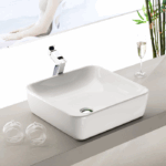 Νιπτήρας Πάγκου Πορσελάνης Cerastyle One 46x46cm Λευκό - Image 2