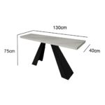 ΕΠΙΠΛΟ ΕΙΣΟΔΟΥ FELLINI ΜΕ ΜΕΤΑΛΛΙΚΗ ΒΑΣΗ & ΞΥΛΙΝΗ ΕΠΙΦΑΝΕΙΑ ΣΕ ΚΑΡΥΔΙ ΑΠΟΧΡΩΣΗ - Image 3