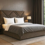 ΚΡΕΒΑΤΙ GEOMETRIA ΜΕ ΥΦΑΣΜΑ ΣΕ ΜΠΕΖ-ΚΑΦΕ ΑΠΟΧΡΩΣΗ