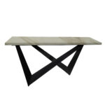 ΕΠΙΠΛΟ ΕΙΣΟΔΟΥ WALL ΜΕ ΞΥΛΙΝΗ ΕΠΙΦΑΝΕΙΑ ΤΥΠΟΥ ΛΕΥΚΟ ΜΑΡΜΑΡΟ ΜΕ ΜΠΕΖ ΝΕΡΑ & ΜΕΤΑΛΛΙΚΗ ΒΑΣΗ - Image 3