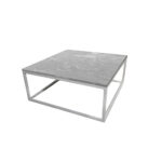 ΤΡΑΠΕΖΙ ΣΑΛΟΝΙΟΥ SIMPLY ΜΕ ΜΕΤΑΛΛΙΚΟ ΣΚΕΛΕΤΟ & ΕΠΙΦΑΝΕΙΑ ΑΠΟ ΜΕΛΑΜΙΝΗ ΜΕ ΥΦΗ ΤΣΙΜΕΝΤΟΥ ΣΕ ΛΕΥΚΟ - Image 3