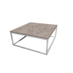 ΤΡΑΠΕΖΙ ΣΑΛΟΝΙΟΥ SIMPLY ΜΕ ΜΕΤΑΛΛΙΚΟ ΣΚΕΛΕΤΟ & ΕΠΙΦΑΝΕΙΑ ΑΠΟ ΜΕΛΑΜΙΝΗ ΤΥΠΟΥ ΤΣΙΜΕΝΤΟ ΑΝΟΙΧΤΟ - Image 4