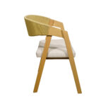 ΚΑΡΕΚΛΑ ΞΥΛΙΝΗ ELISA ΜΕ ΥΦΑΣΜΑ & ΠΛΑΤΗ ΑΠΟ ΣΧΟΙΝΙ - Image 5